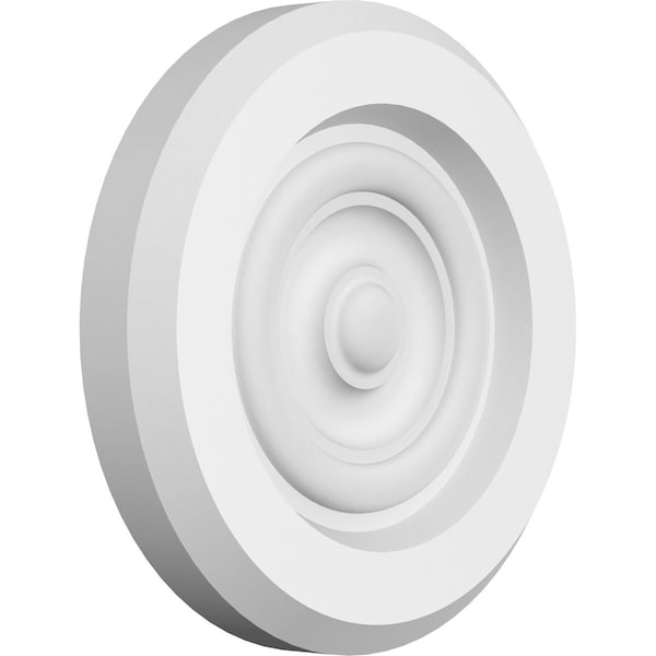 Ekena Millwork Standard Grayson Bullseye Rosette with Beveled Edge, 5"W x 5"H x 3/4"P ROSP050X050X075GRY03 - main